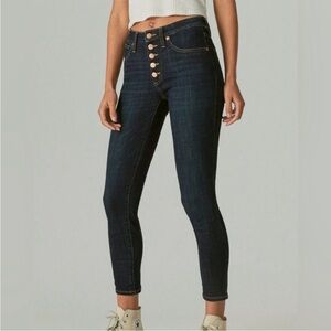 Lucky Brand Ava Mid Rise Dark Skinny Jeans